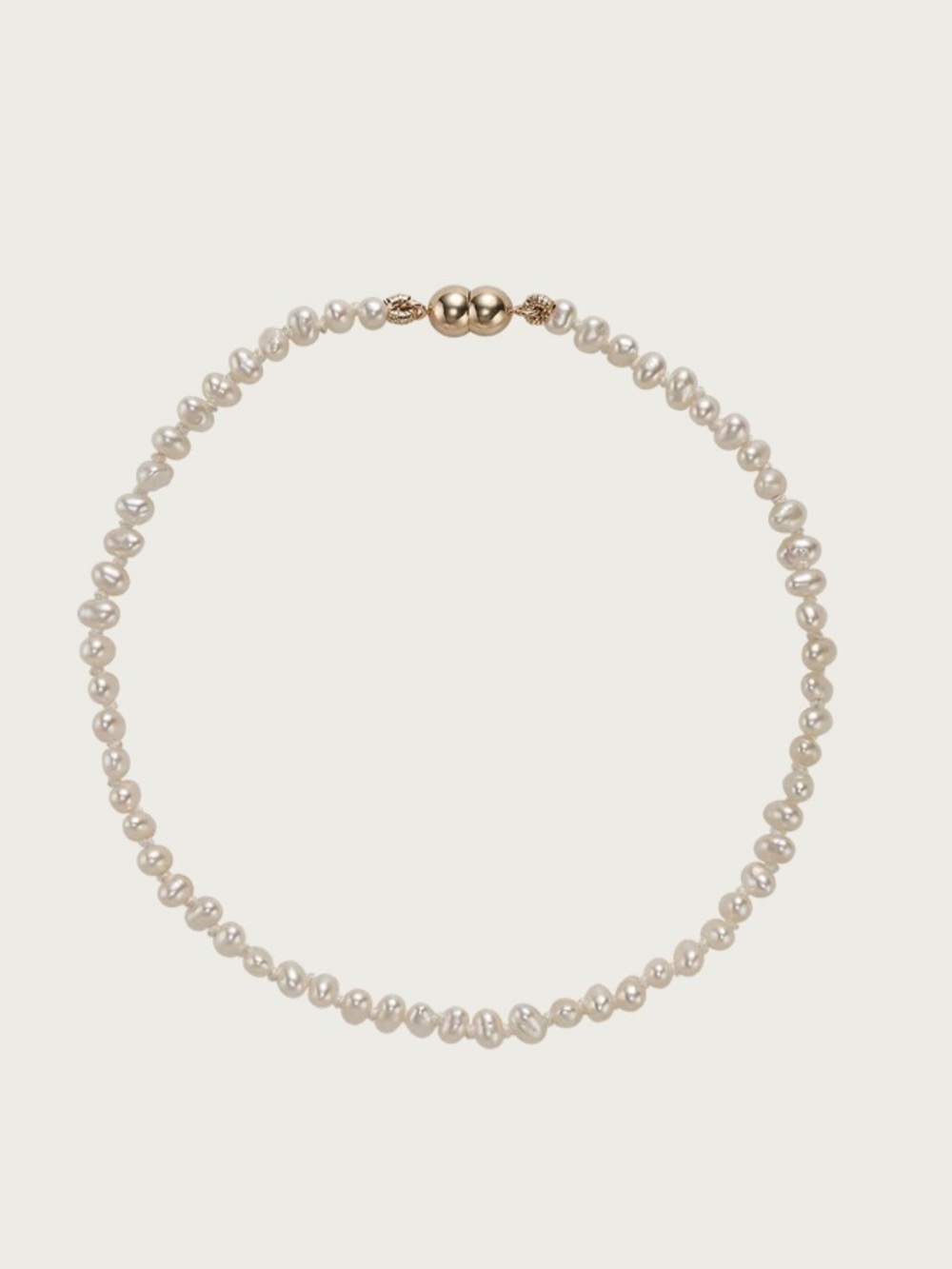 Cultured Pearl Bracelet with Gold Magnetic Clasp